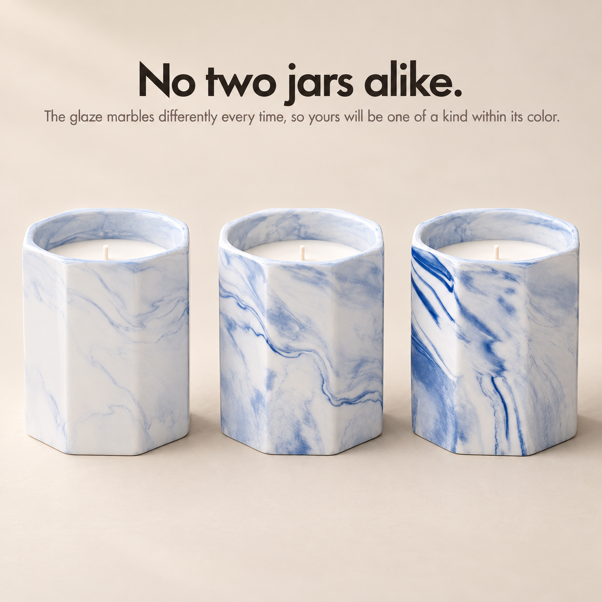 Marbled Ceramic Scented Candle