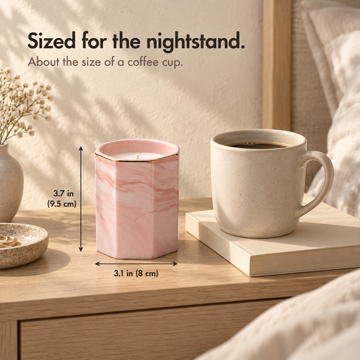 Marbled Ceramic Scented Candle