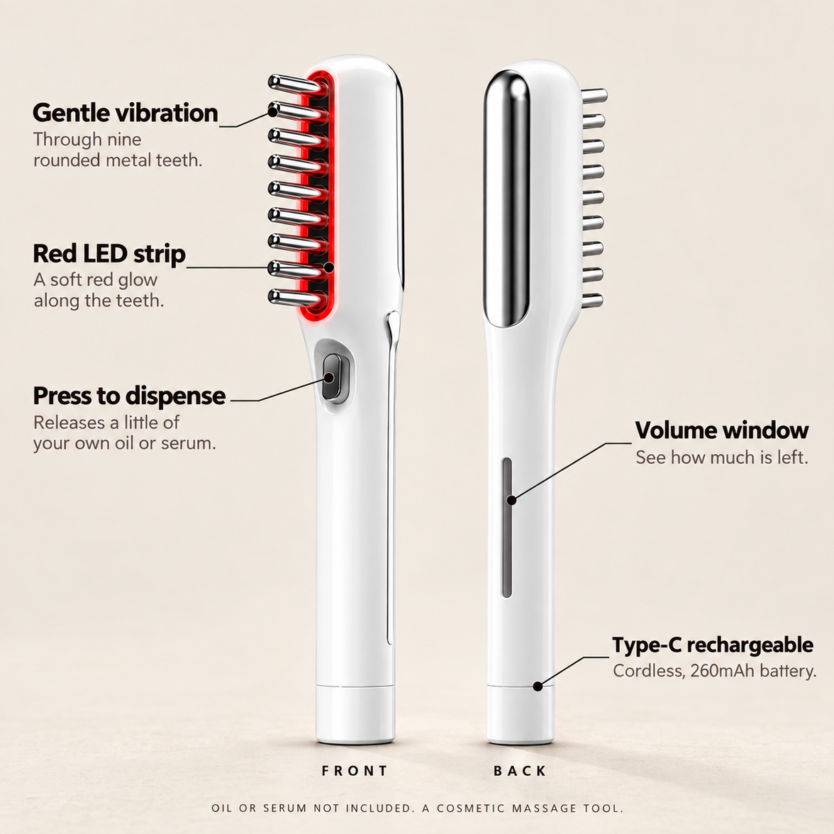 Red Light Scalp Massage Comb