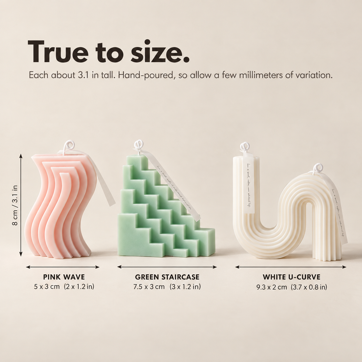 Sculptural Geometric Candle