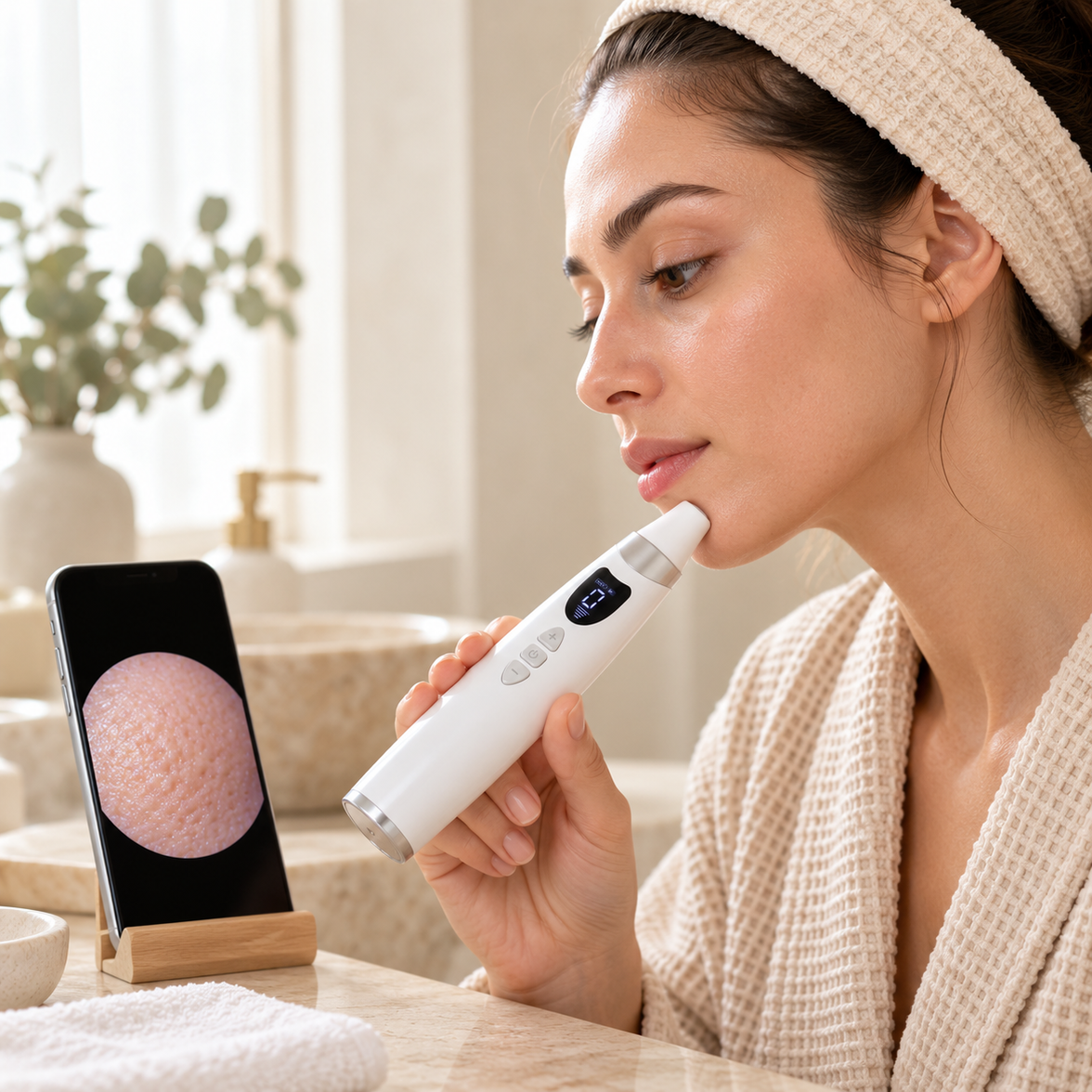 Visual Pore Vacuum with Camera